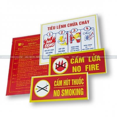 Bộ Tiêu Lệnh Nội Quy Pccc 4 Tấm
