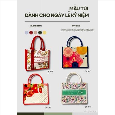 Mẫu Túi Vải Đay Dành Cho Lễ Kỷ Niệm