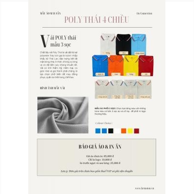 Áo Poly Thái Cổ Phối Màu