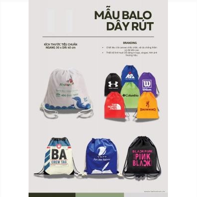 Mẫu Balo Dây Rút