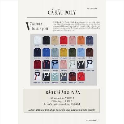 Áo Polo Đồng Phục Vải Poly Basic